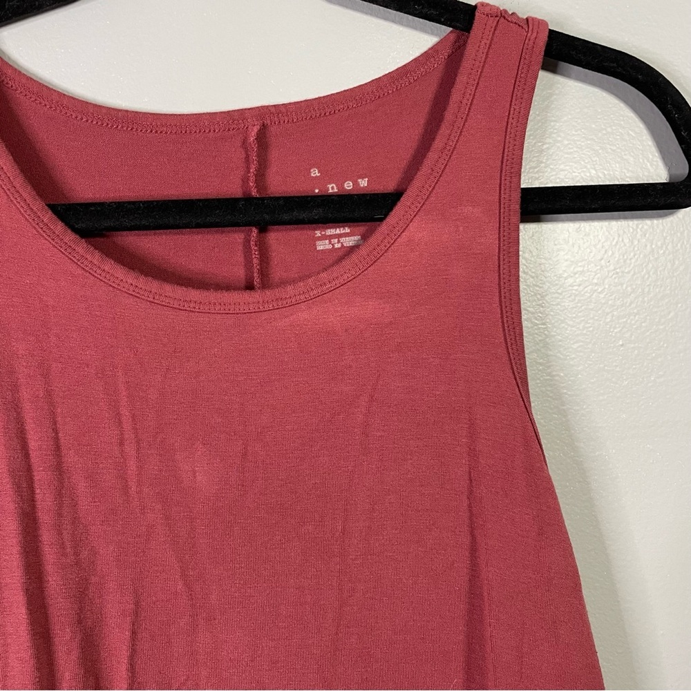 A New Day Pink Casual Boho Sleeveless Tank Top Stretchy Midi Dress Size XS - Picture 4 of 6